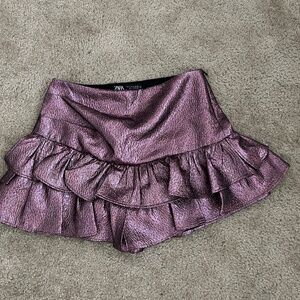 Zara Small Sparkle Pink/purple Ruffle Skort/Skirt